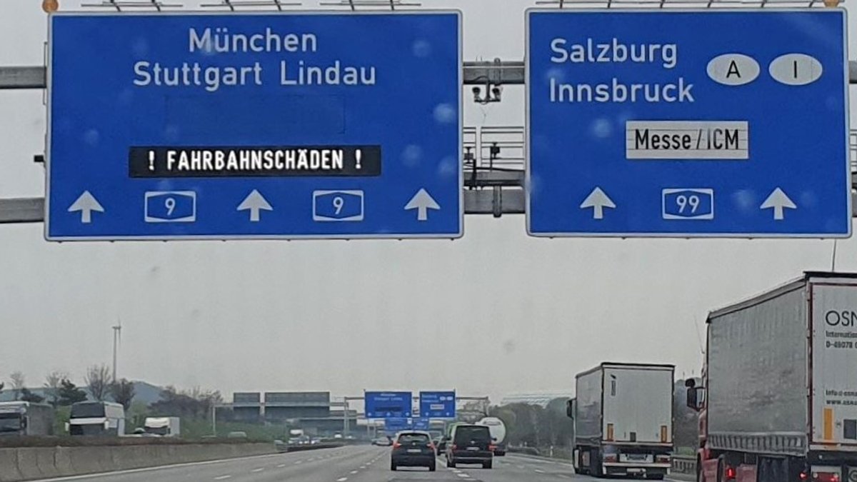 Die Autobahn A9 bei München ist ab Dienstag eine Großbaustelle.