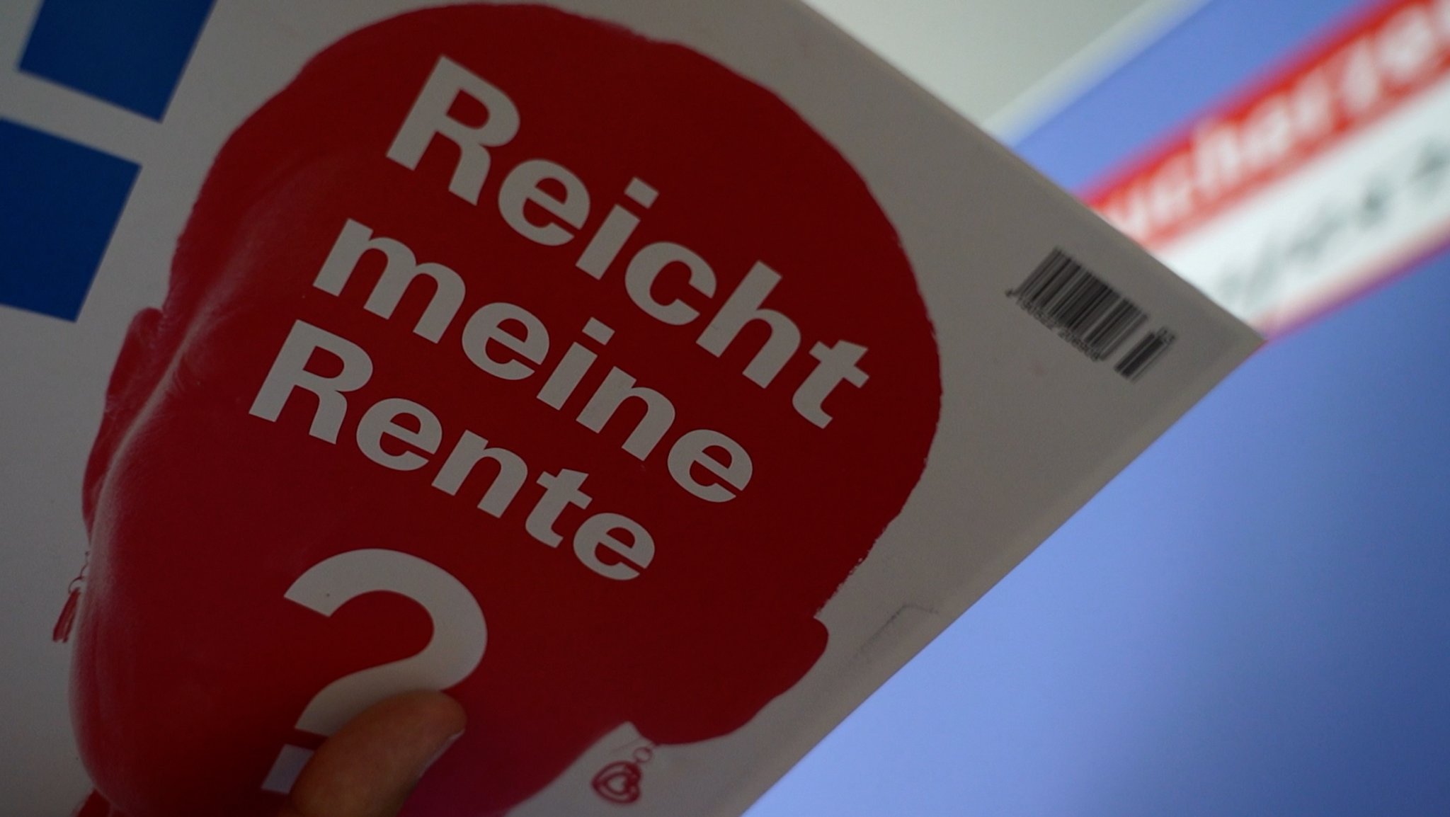 Zeitschrift mit dem Titel "Reicht meine Rente"