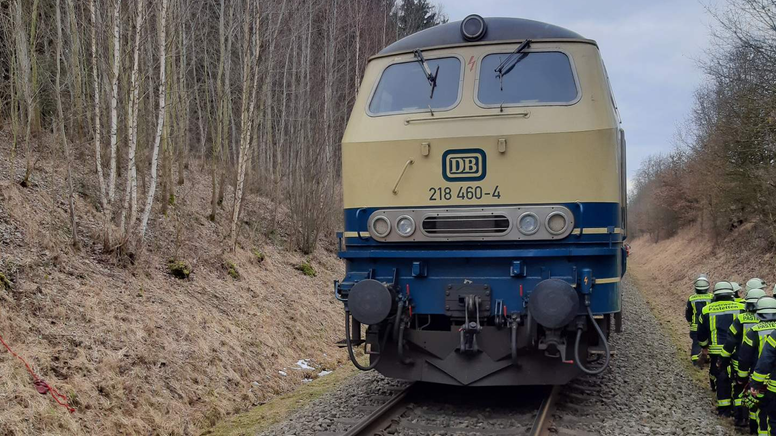 Die Lokomotive, die Feuer fing. | Bild:Bundespolizei