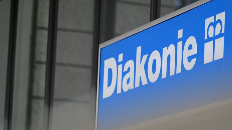 Das Logo der Diakonie. | Bild: picture alliance/dpa | Leonie Asendorpf Das Logo der Diakonie.