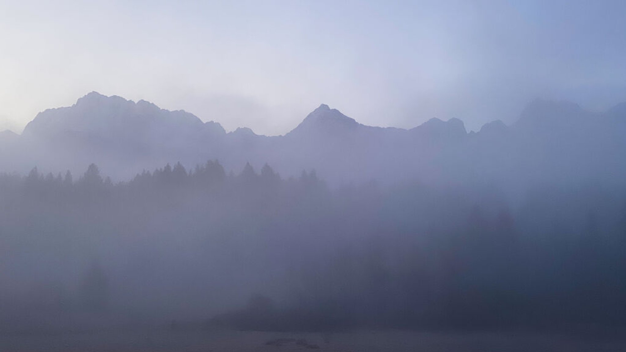 Archivbild: Blick auf das Karwendelgebirge von Krün aus (Lkr. Garmisch-Partenkirchen)