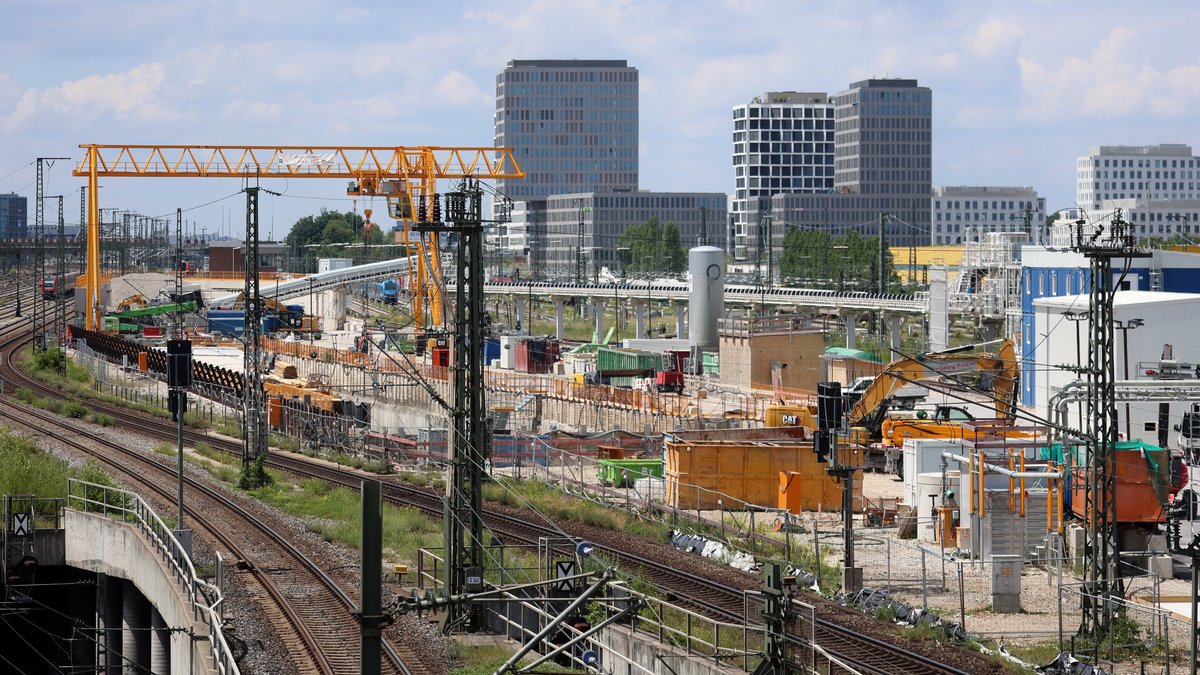10. Juni 2023: Blick auf die Baustelle der zweiten Stammstrecke. 