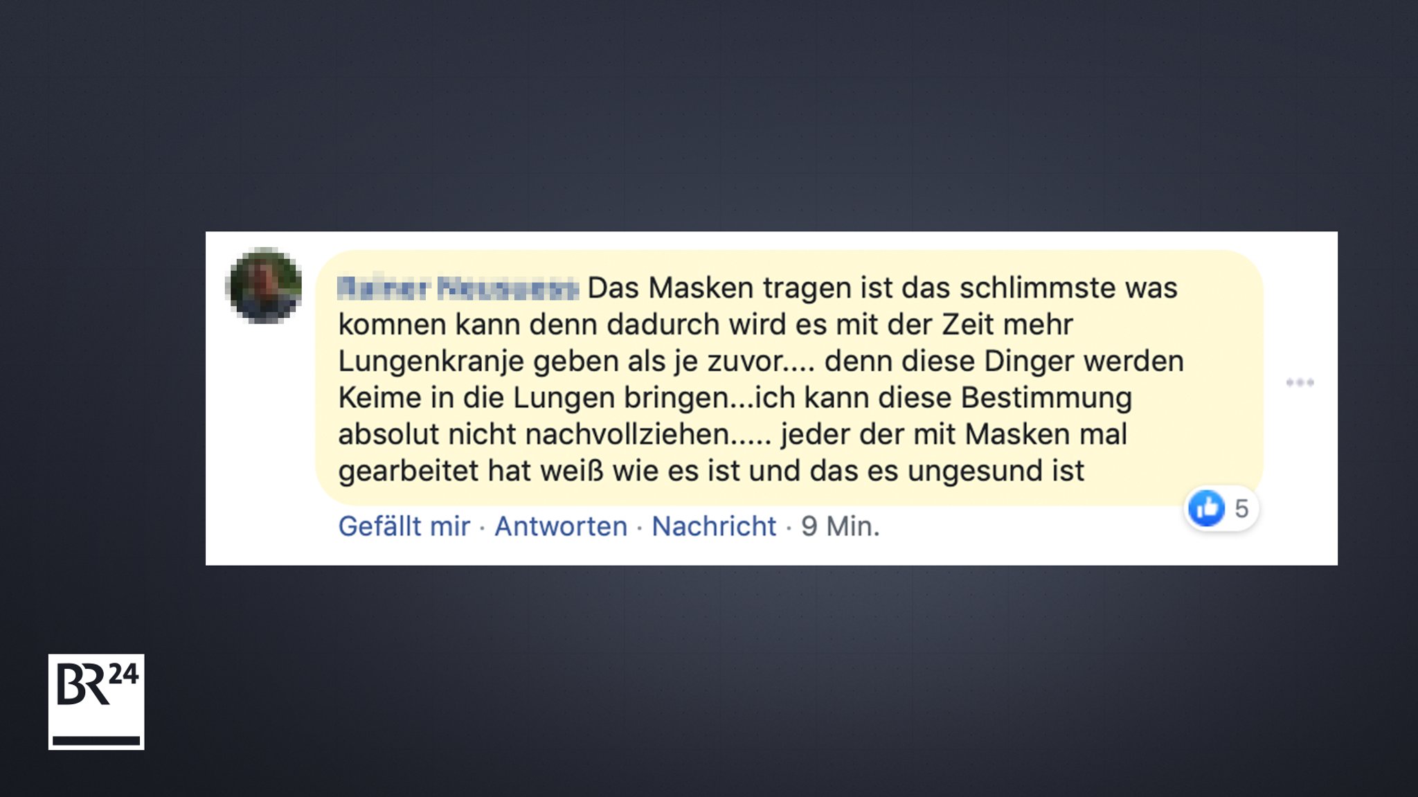 User verweisen auf vermeintliche Gefahren von Masken - diese erweisen sich aber als haltlos.