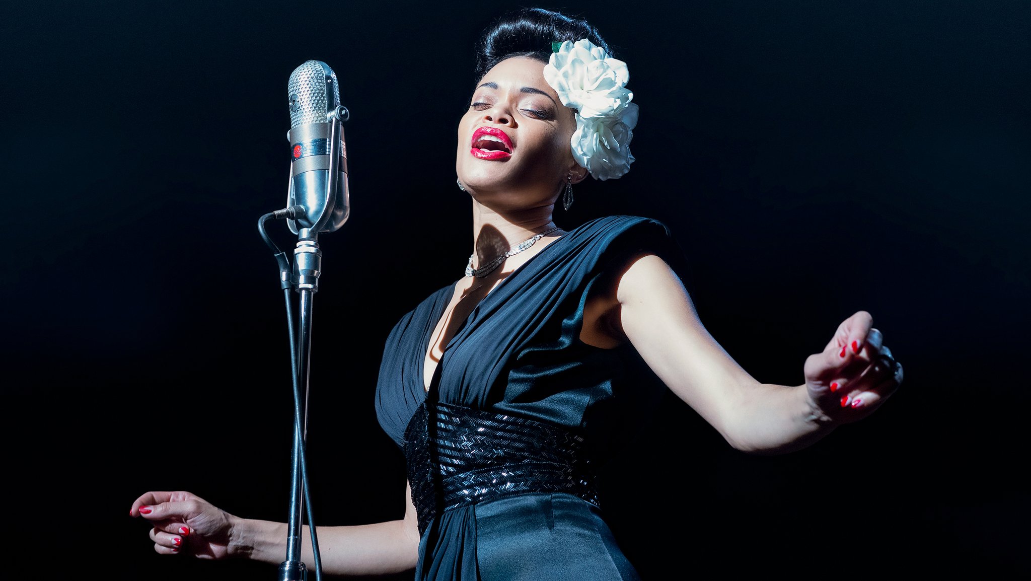 Andra Day als Billie Holiday in "The United States vs Billie Holiday" (Filmszene)