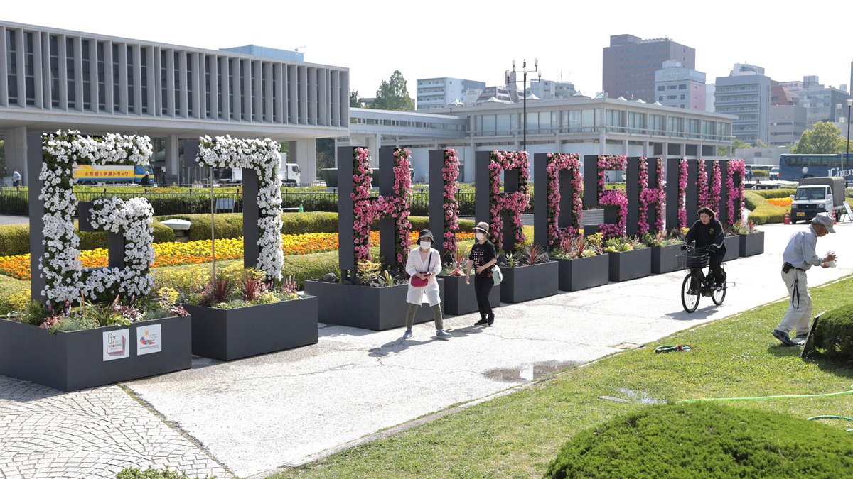 G7 Hiroshima - vor dem Veranstaltungsgelände in Japan.