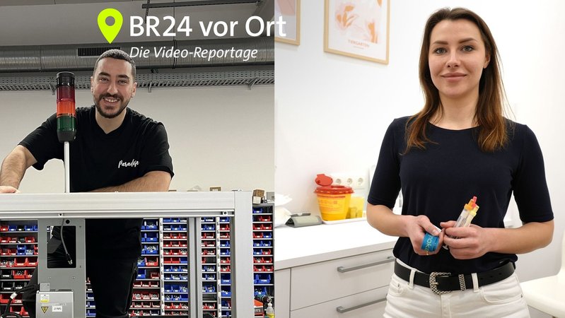 Muhannad Haider und Tatjana Ushnevych sind auf dem deutschen Arbeitsmarkt eingestiegen. | Bild: BR Muhannad Haider und Tatjana Ushnevych sind auf dem deutschen Arbeitsmarkt eingestiegen.