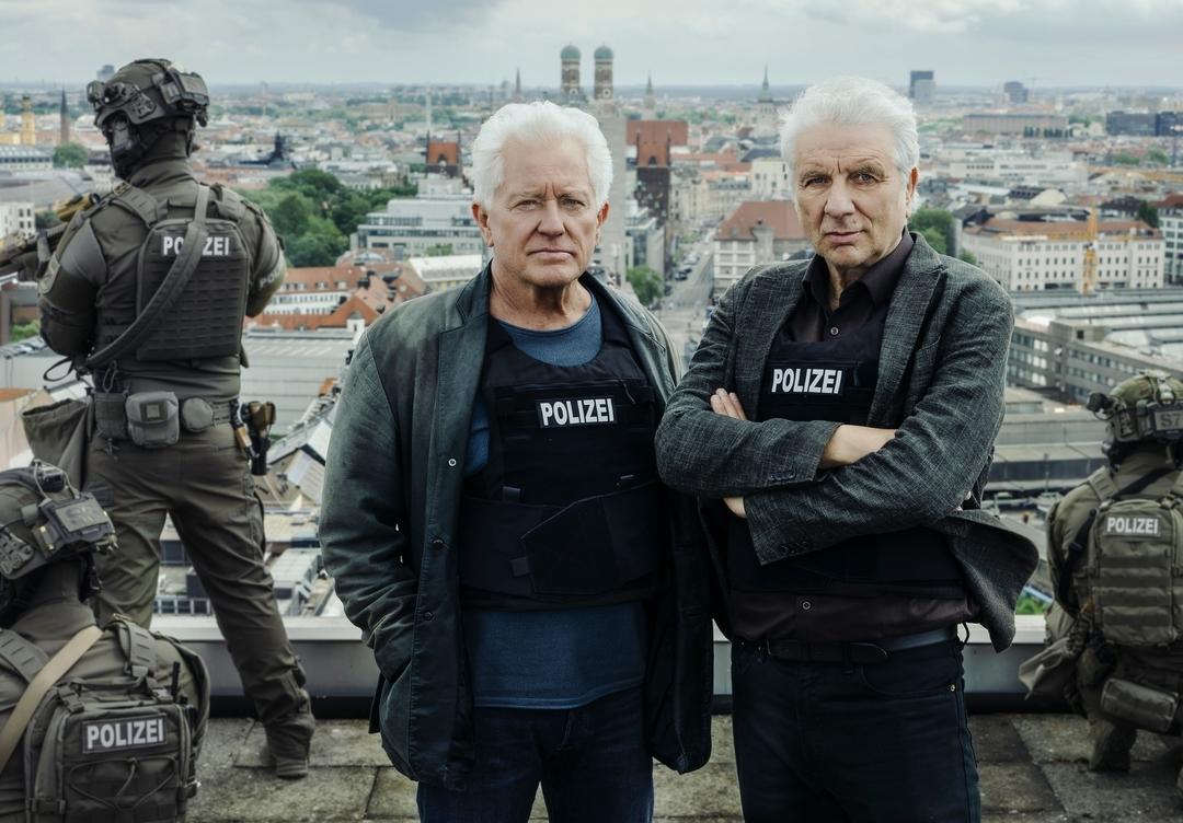 Von links: Miroslav Nemec (Rolle: Kriminalhauptkommissar Ivo Batic) und Udo Wachtveitl (Rolle: Kriminalhauptkommissar Franz Leitmayr). 