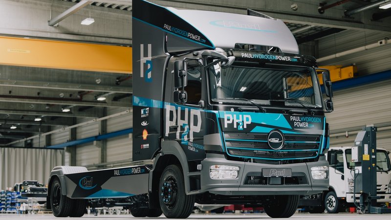 Der Wasserstoff-Brennstoffzellen-Lastwagen 
