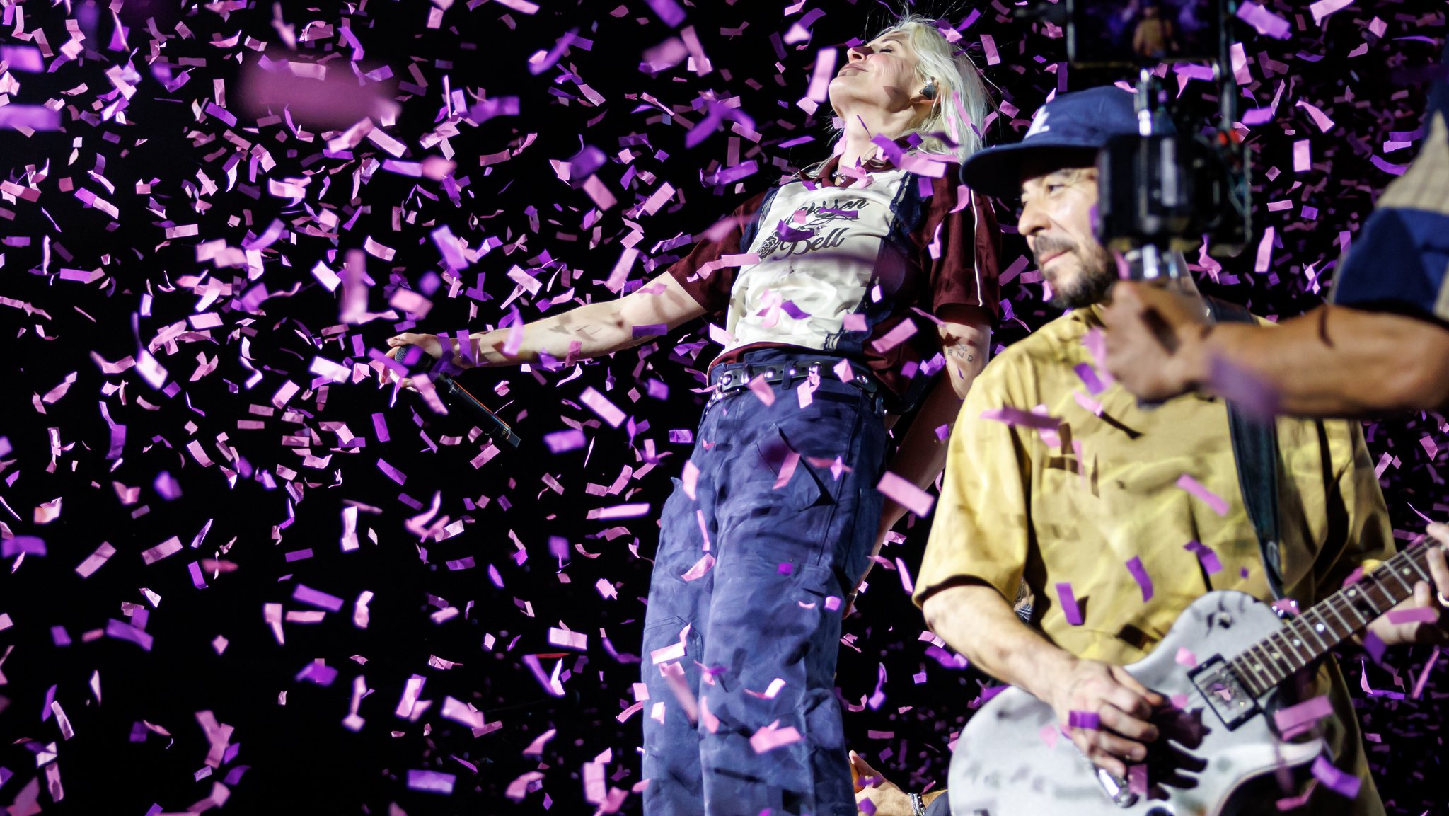 Die US-Band Linkin Park mit den Frontsängern Emily Marcia Armstrong und Mike Shinoda