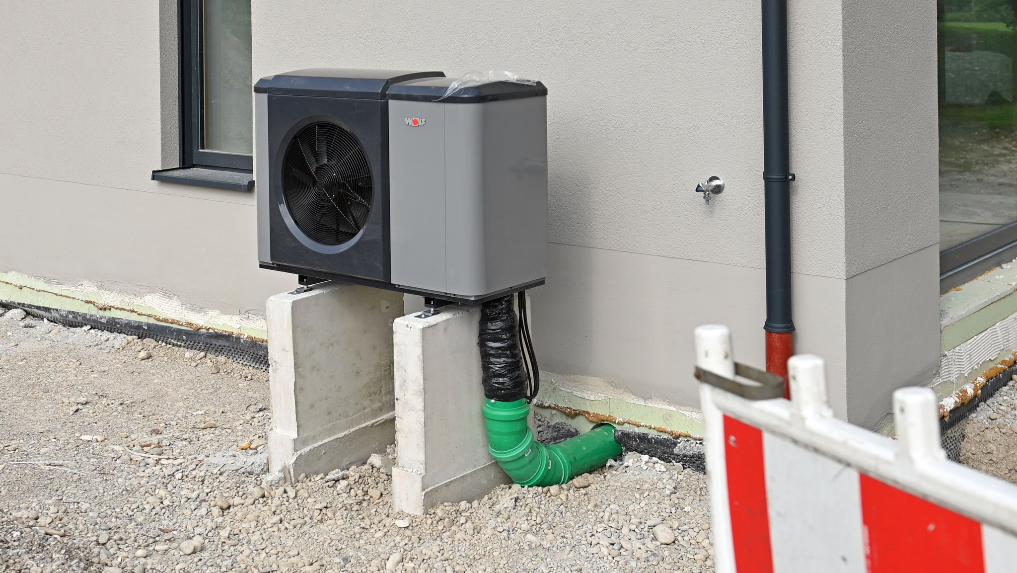 Wärmepumpe in einem Neubau 