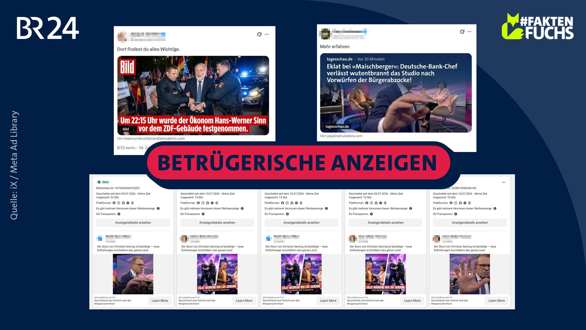 Screenshots der betrügerischen Anzeigen