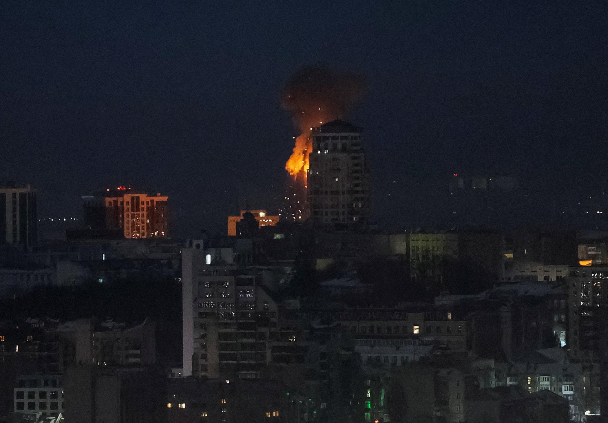 Luftangriff auf Kiew in der Nacht auf Dienstag