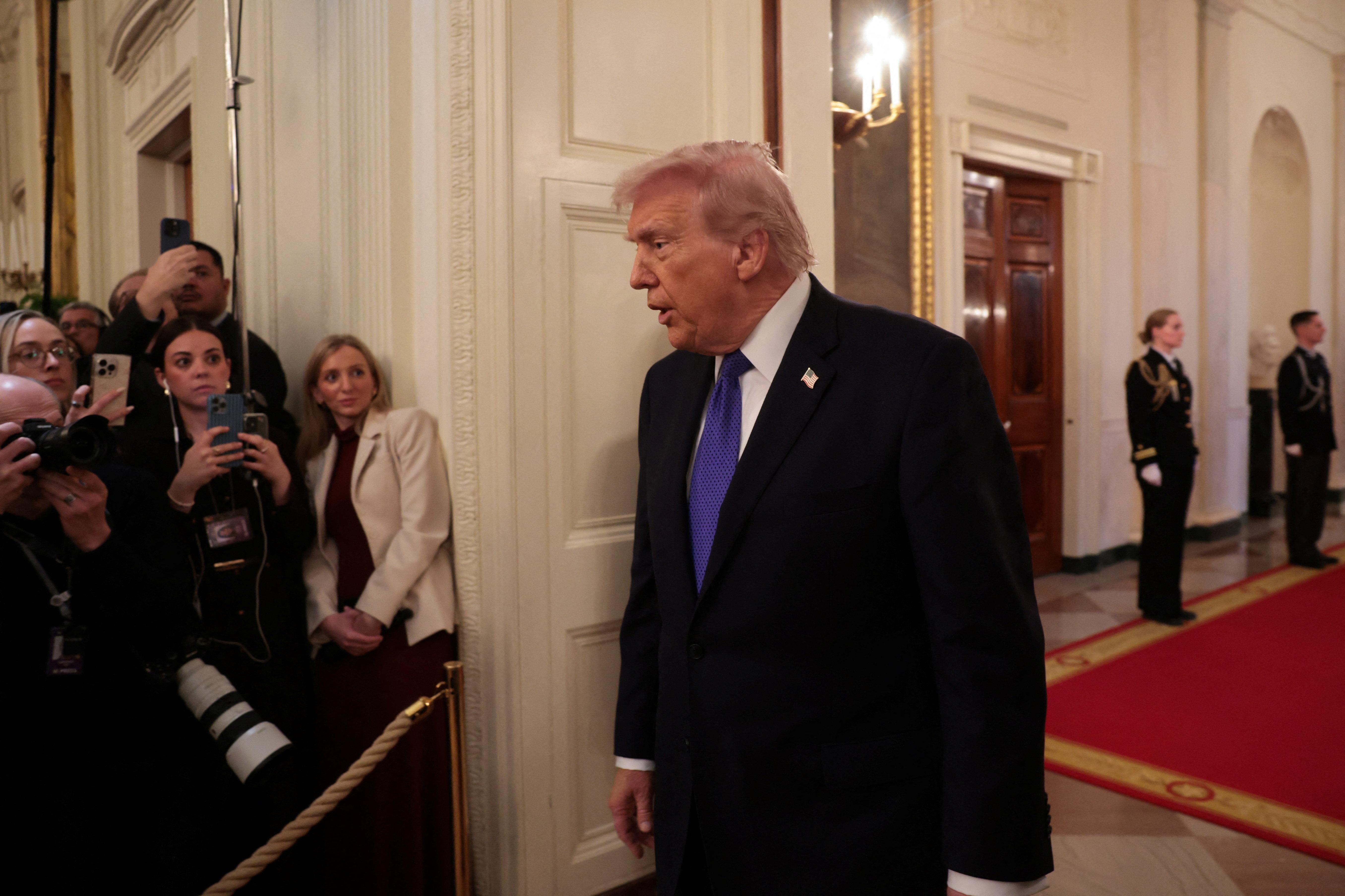 US-Präsident Donald Trump kommt zur Verleihung der "Medal of Honor"