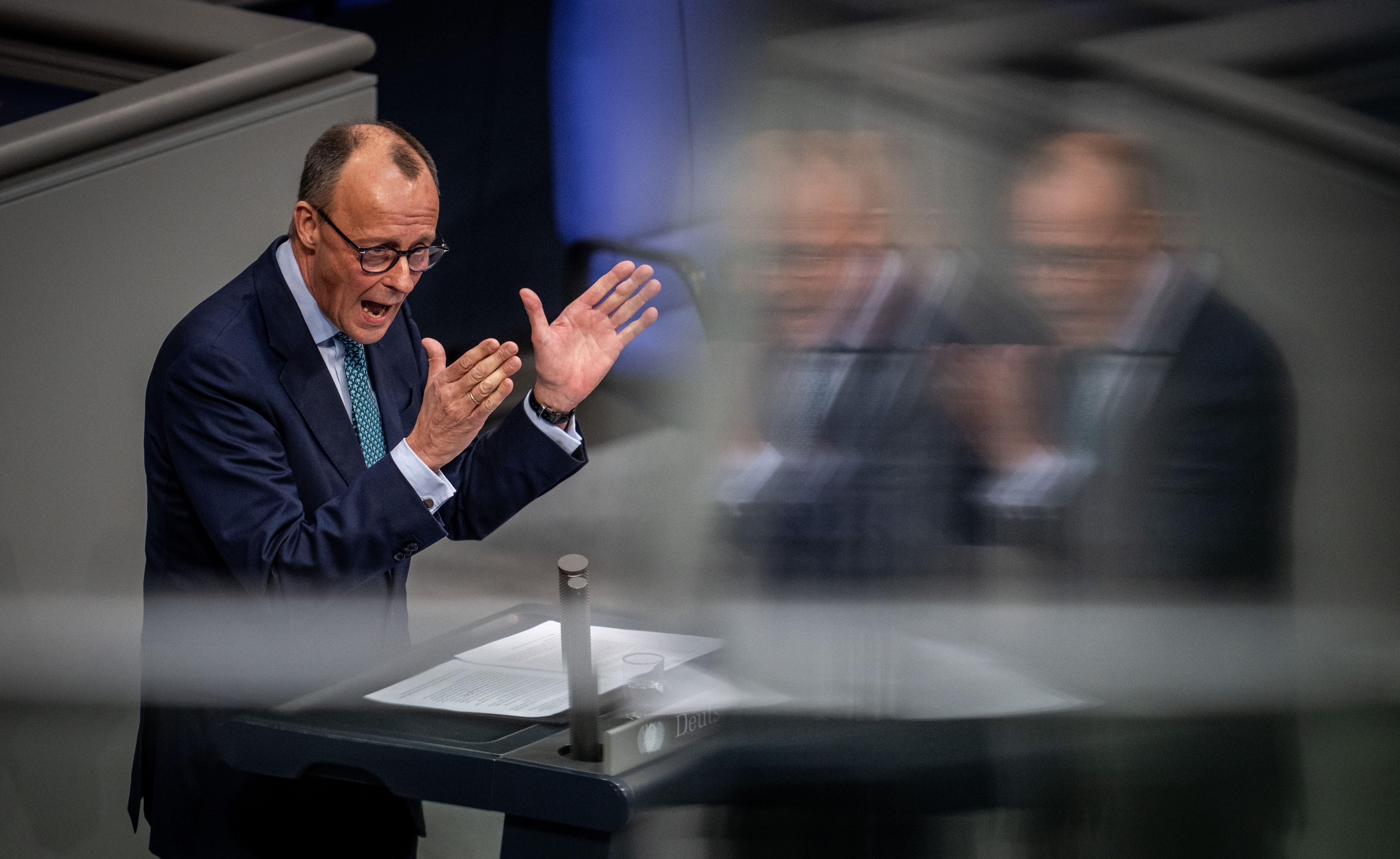 Der CDU-Bundesvorsitzende und Unionsfraktions-Vorsitzende Friedrich Merz (CDU)
