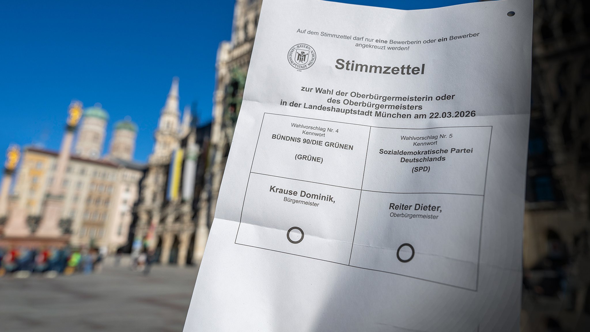 Stimmzettel in München