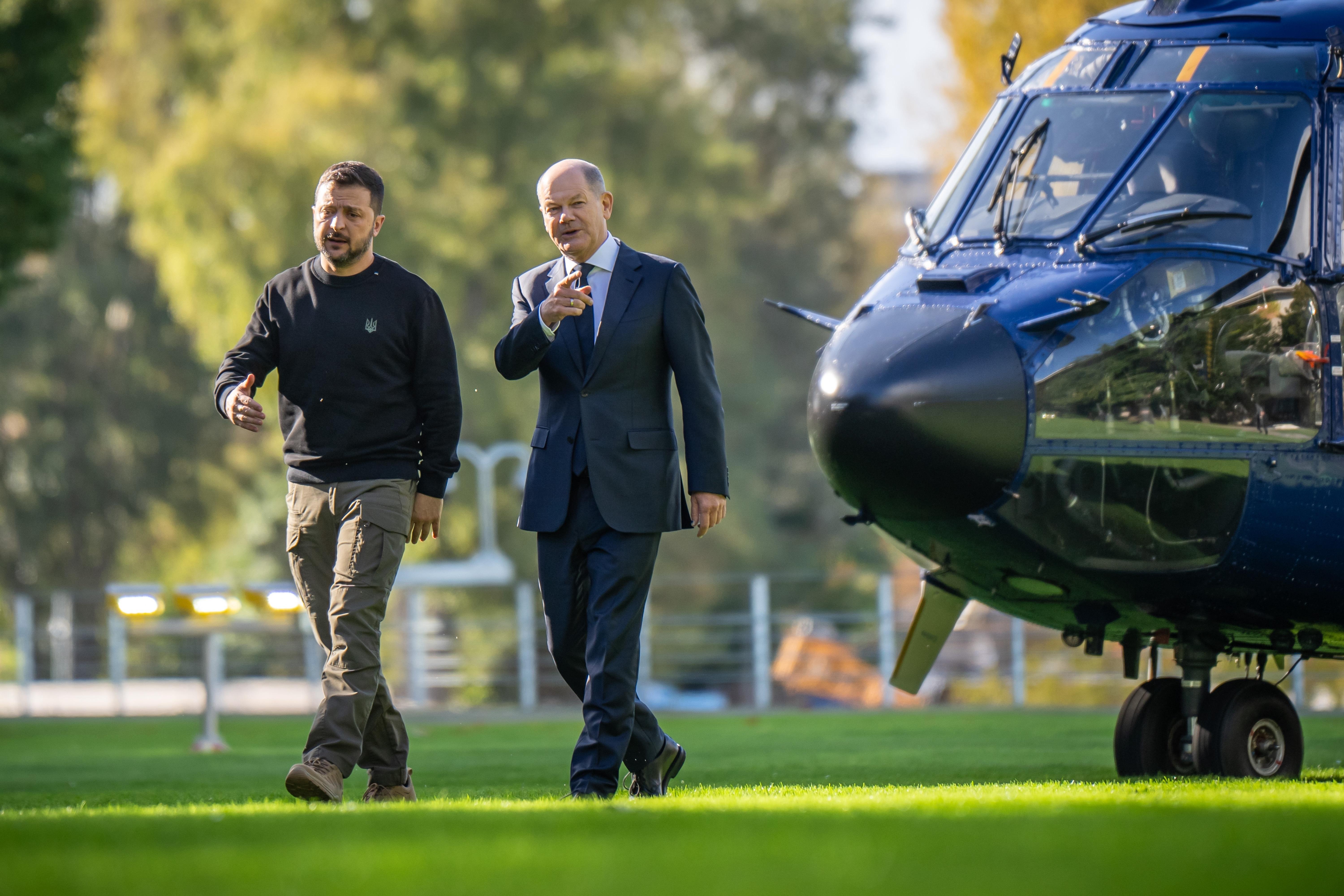 Bundeskanzler Olaf Scholz empfing den ukrainischen Präsidenten Wolodymyr Selenskyj in Berlin. 