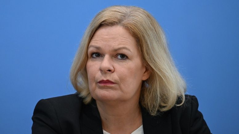 Bundesinnenministerin Nancy Faeser (SPD). | Bild:dpa-Bildfunk/Britta Pedersen