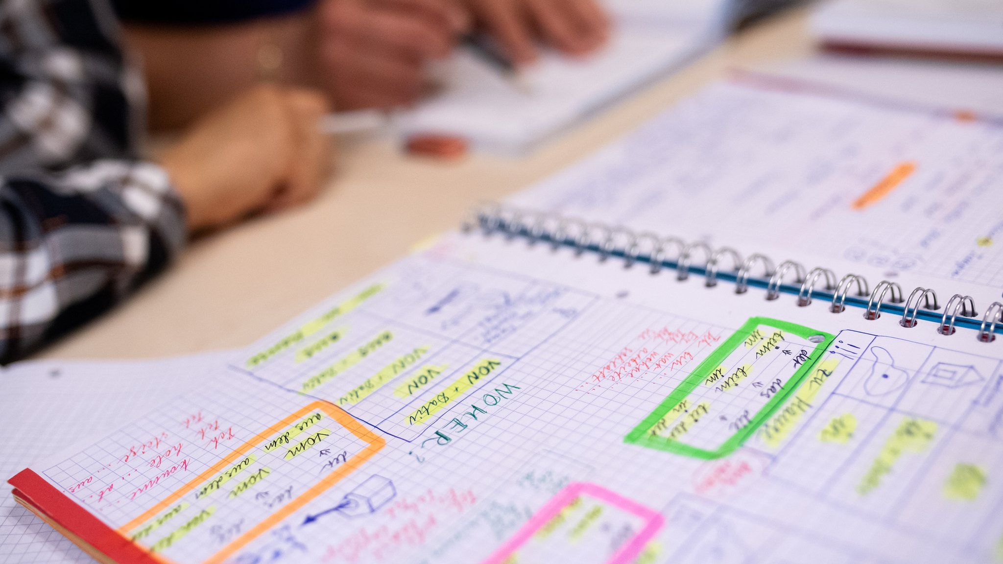 Nahaufnahme von Unterrichtsmaterial zur deutschen Sprache aus einem Integrationskurs (Symbolbild)