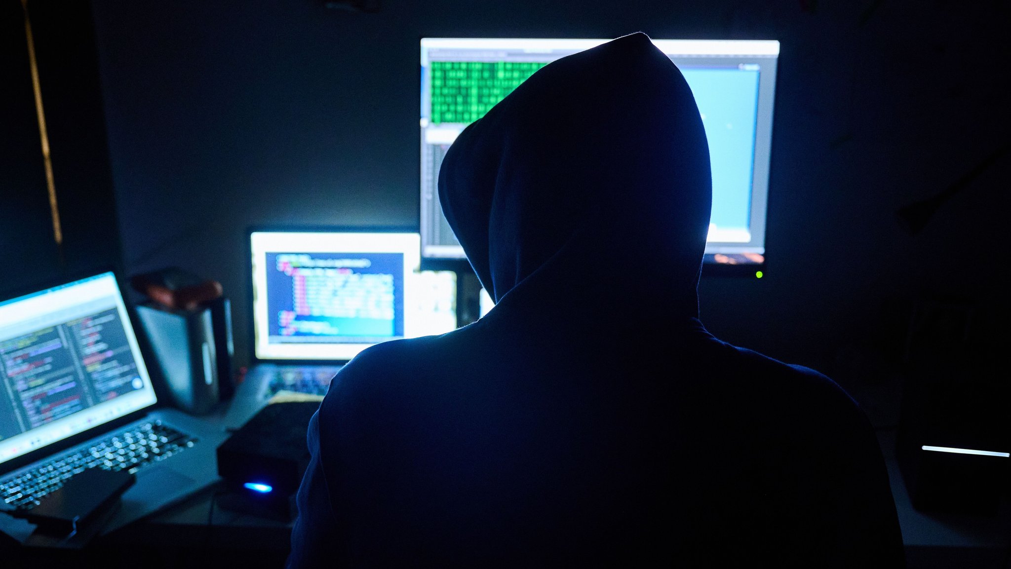 Mann in dunklem Raum am PC (Symbolbild) | Bild: picture alliance/dpa | Annette Riedl Mann in dunklem Raum am PC (Symbolbild)