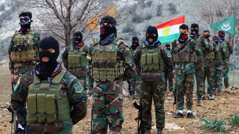 Archivbild: Kurdische Einheiten bei Training in Erbil, Irak | Bild: REUTERS/Thaier Al-Sudani/File Photo Archivbild: Kurdische Einheiten bei Training in Erbil, Irak