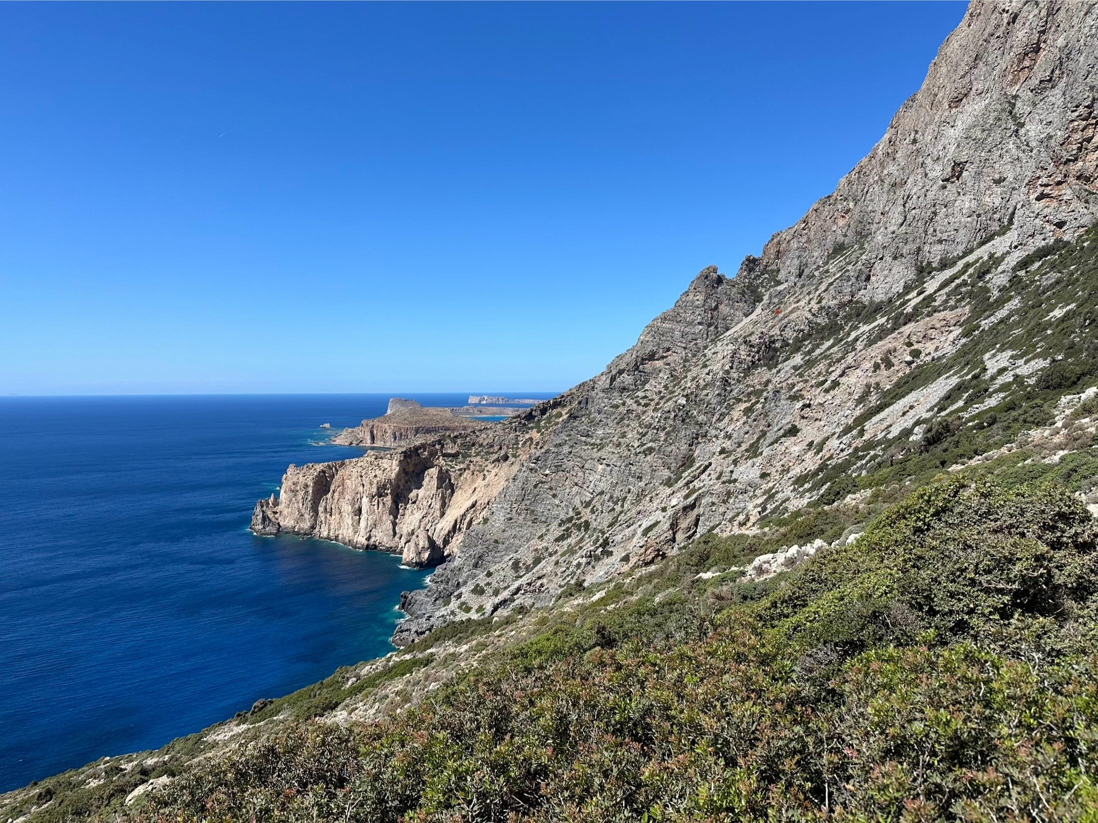 Steilhang auf Kreta, an dem die Rettungsaktion stattfand.
