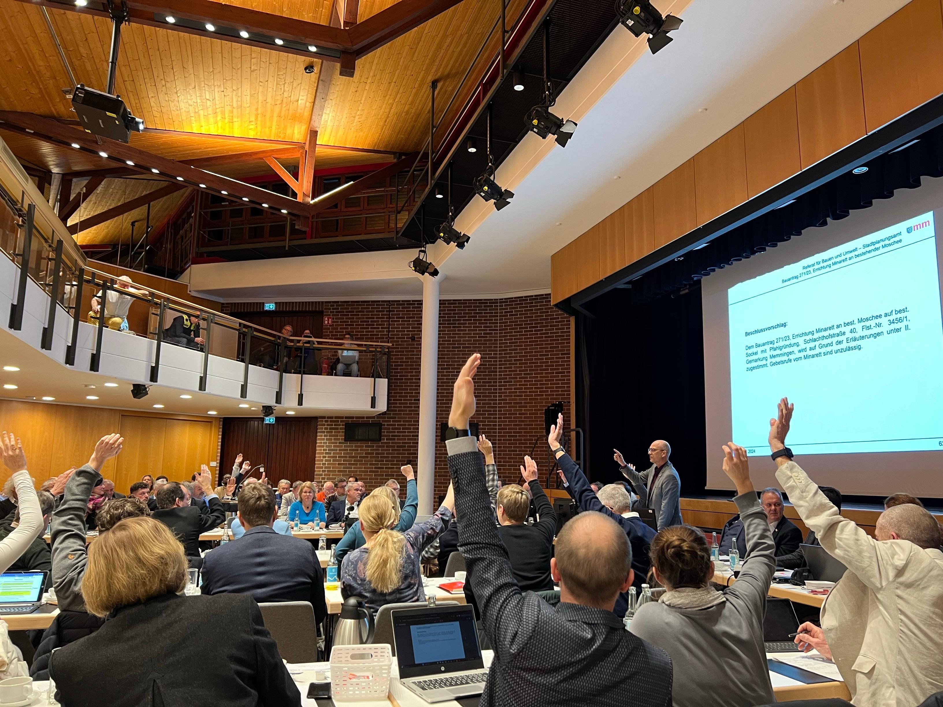 Abstimmung im Memminger Stadtrat über den Bau eines Minaretts