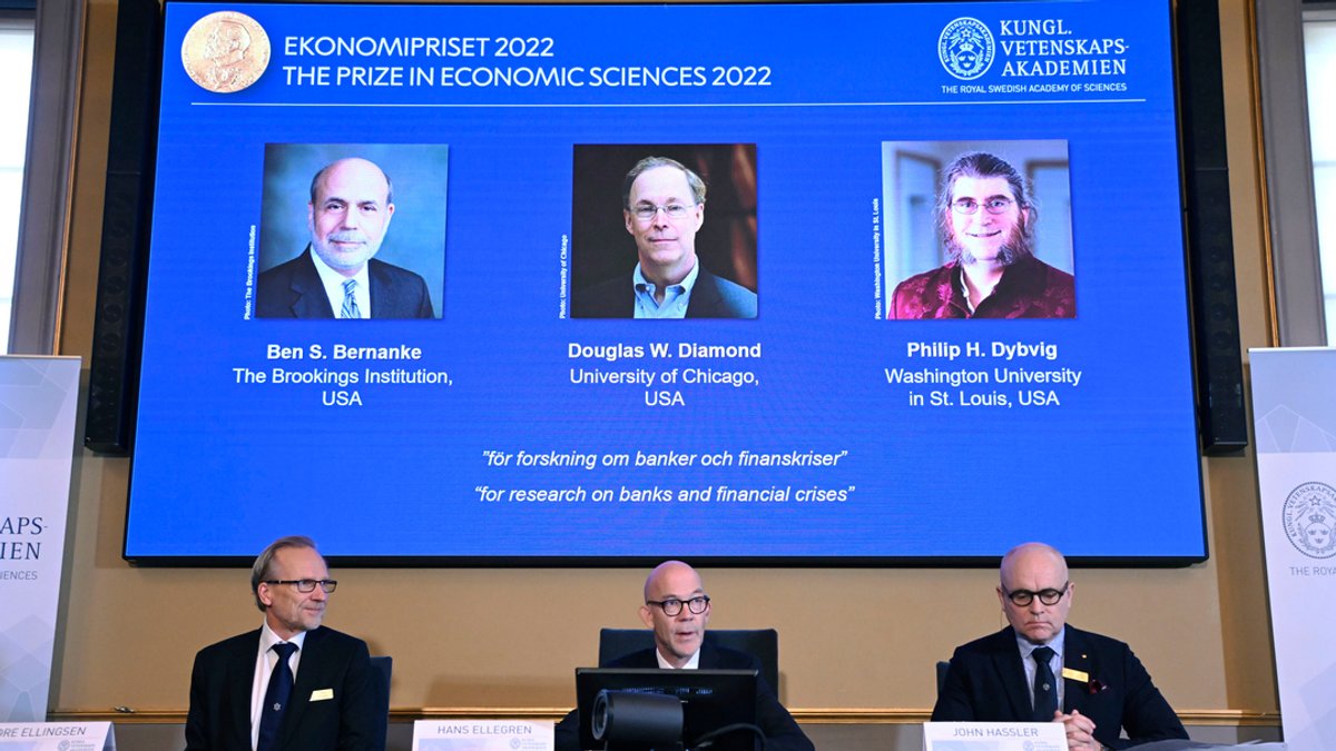 Ben Bernanke, Douglas Diamond und Philip Dybvig erhalten den Wirtschaftsnobelpreis 2022