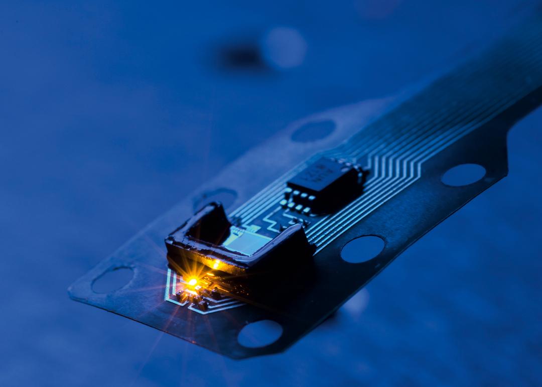 Nahaufnahme von einem Mikrochip,