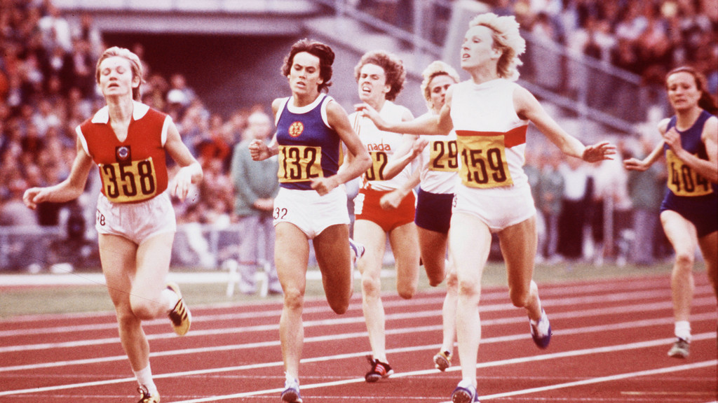 Zieleinlauf beim olympischen 800-Meter-Rennen der Frauen 1972