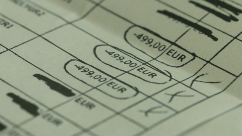 Ausschnitt eines Kontoauszuges | Bild: BR Ausschnitt eines Kontoauszuges