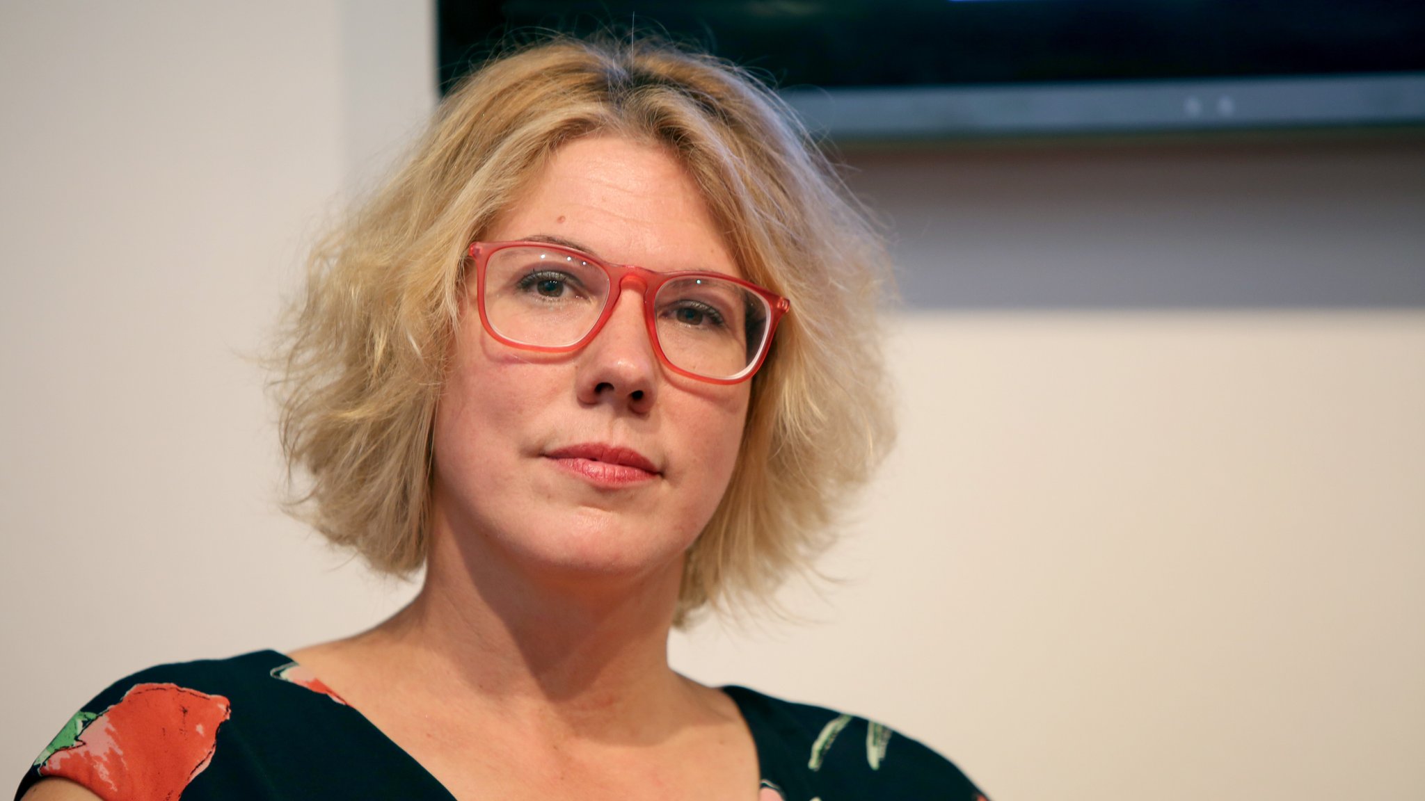 (Archivbild) Die Autorin Nina George beim Weltempfang der Buchmesse Frankfurt 2018. | Bild: picture alliance/dpa | Susannah V. Vergau (Archivbild) Die Autorin Nina George beim Weltempfang der Buchmesse Frankfurt 2018.
