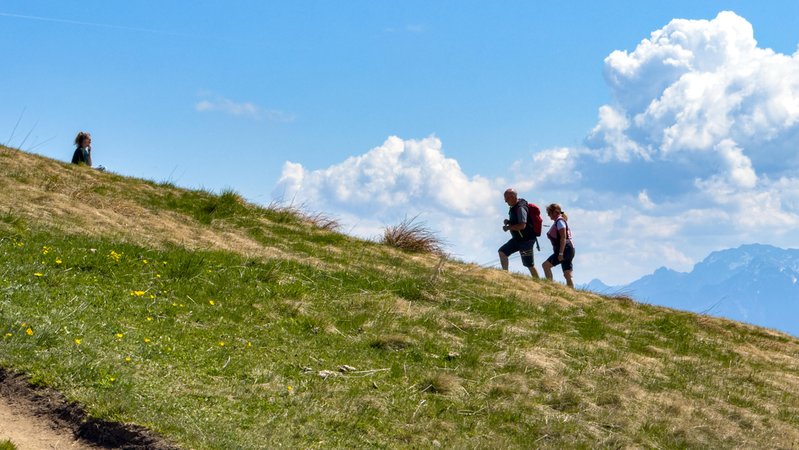 Wanderer in den Allgäuer Alpen (Archiv- und Symbolbild) | Bild: picture alliance / picture alliance|Peter Schatz Wanderer in den Allgäuer Alpen (Archiv- und Symbolbild)