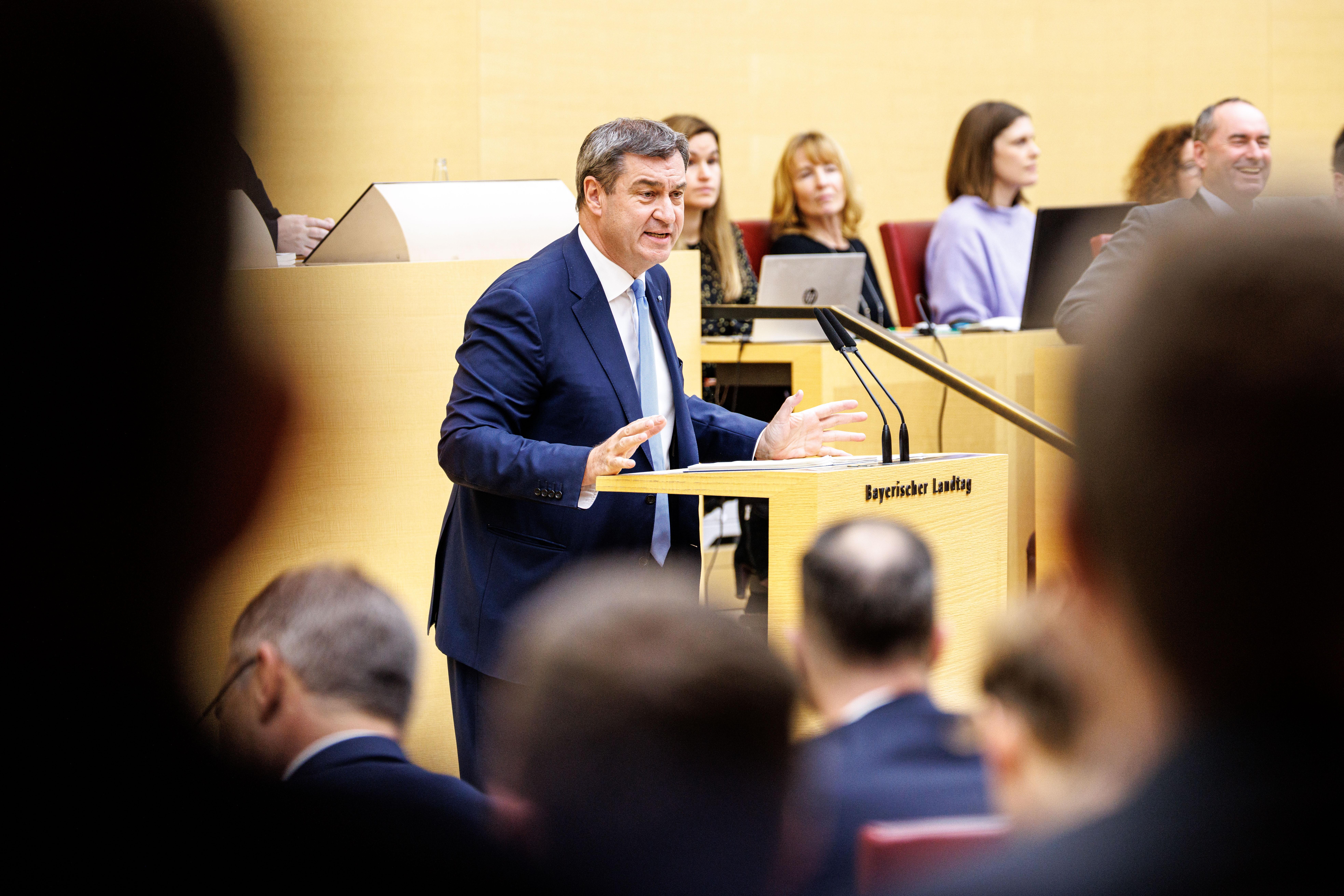 Ministerpräsident Markus Söder im Landtag