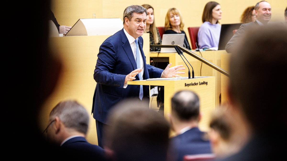 Ministerpräsident Markus Söder im Landtag