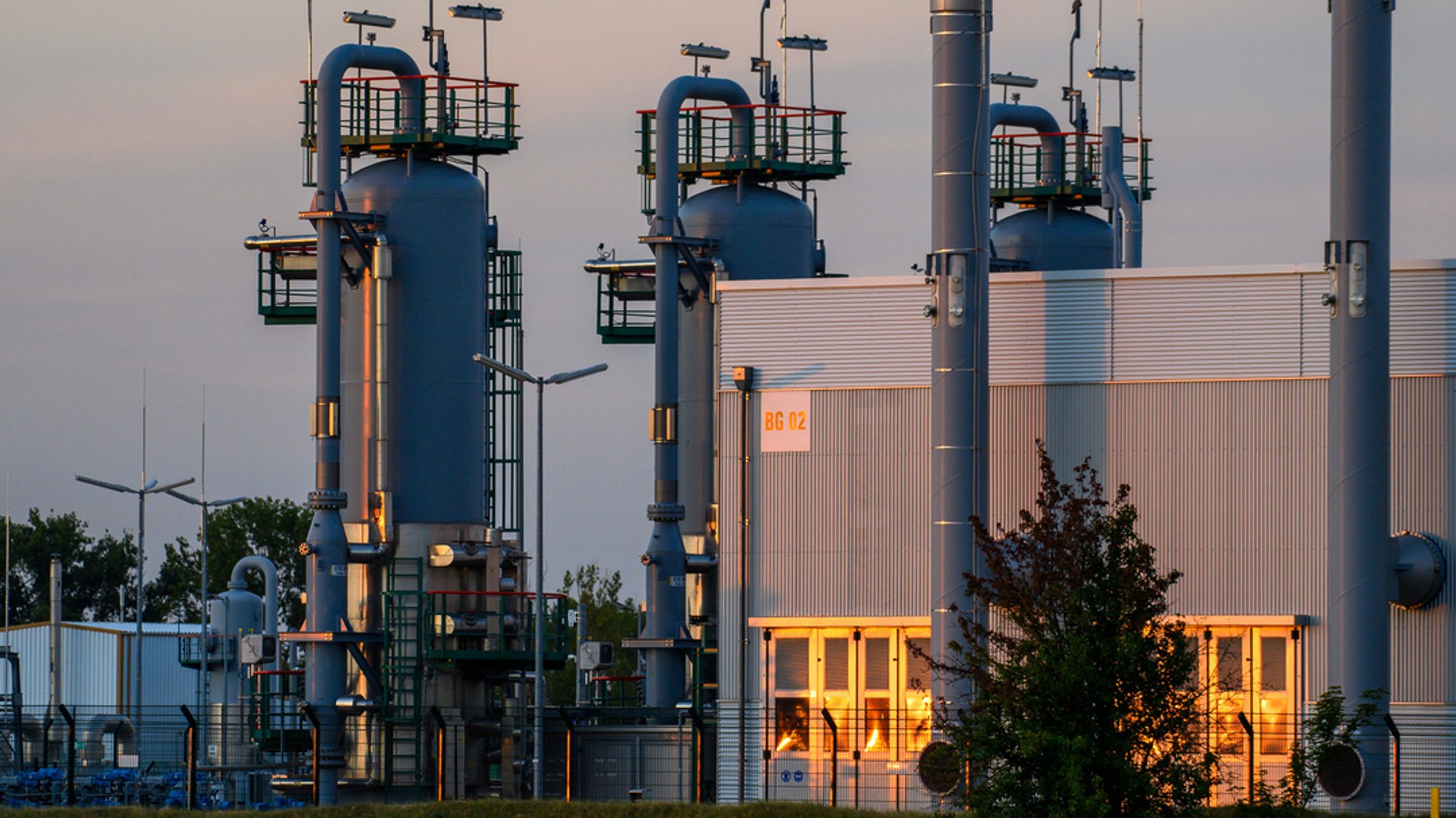 Die technischen Anlagen des Erdgasspeichers Katharina in Bernburg.