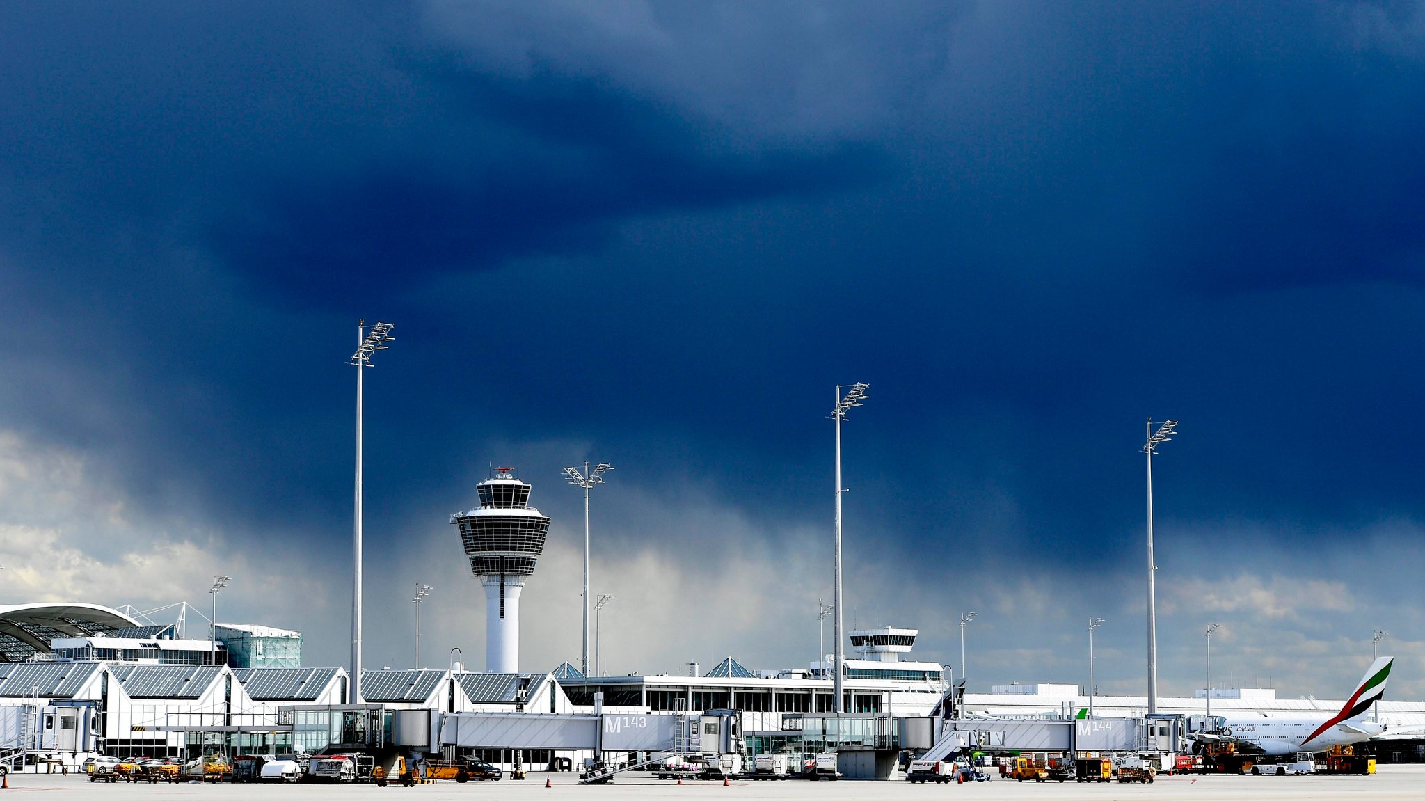 Gewitter am Flughafen München (Archivbild).