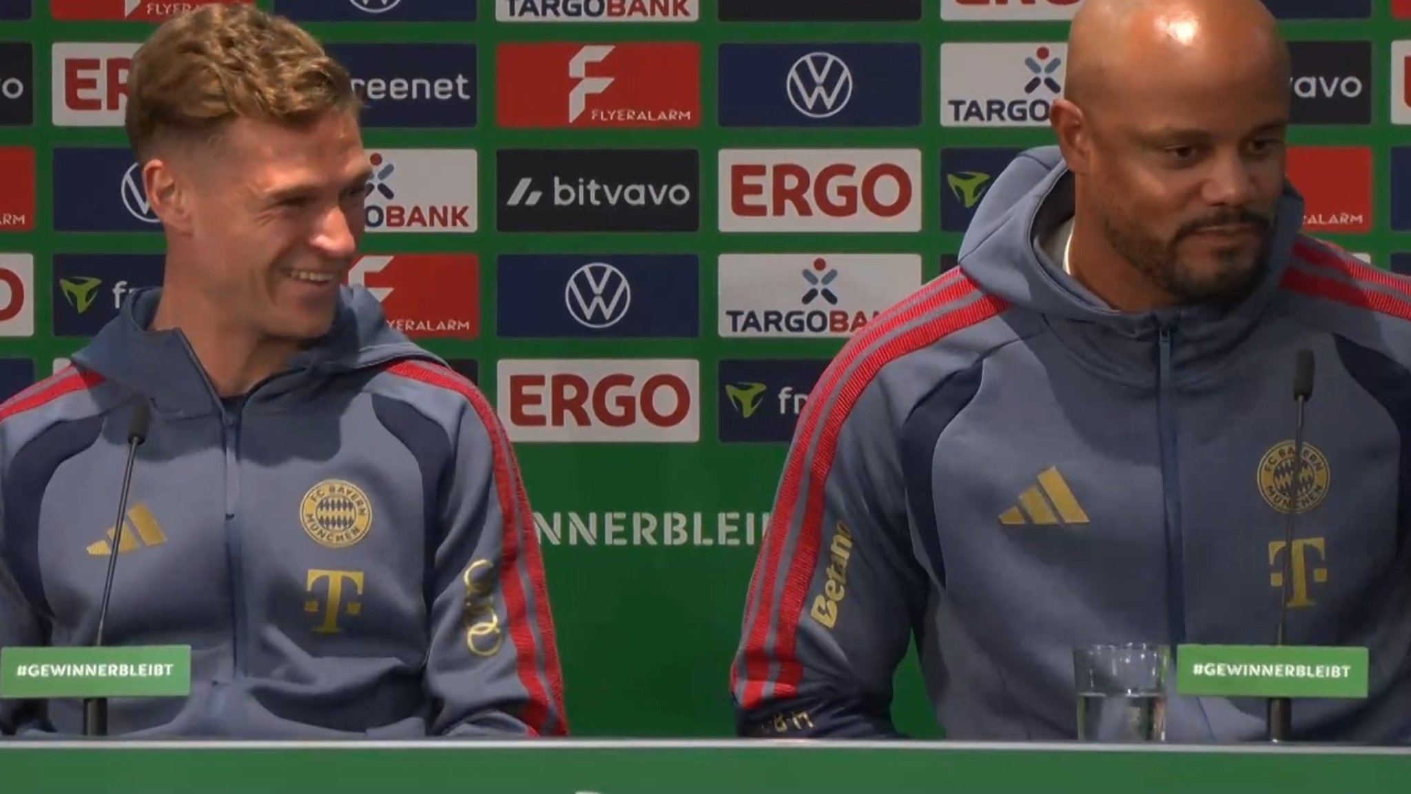 Joshua Kimmich (links) und Vincent Kompany | Bild: BR24Sport Joshua Kimmich (links) und Vincent Kompany