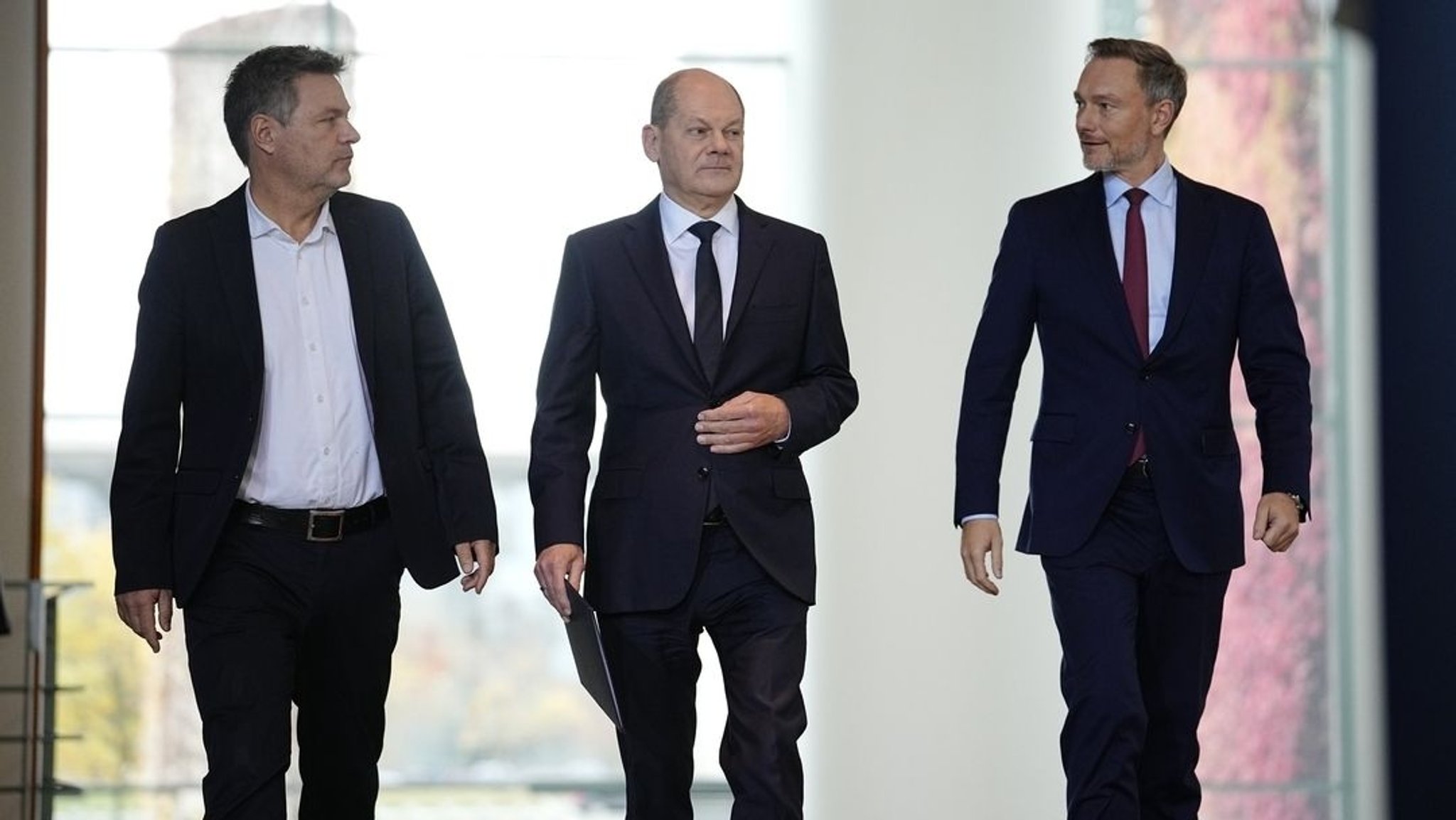 Wirtschaftsminister Habeck, Kanzler Scholz und Finanzminister Lindner (Archiv)