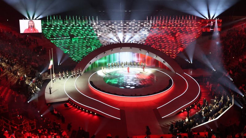Die Eröffnungsfeier in Verona | Bild: picture-alliance / dpa Die Eröffnungsfeier in Verona