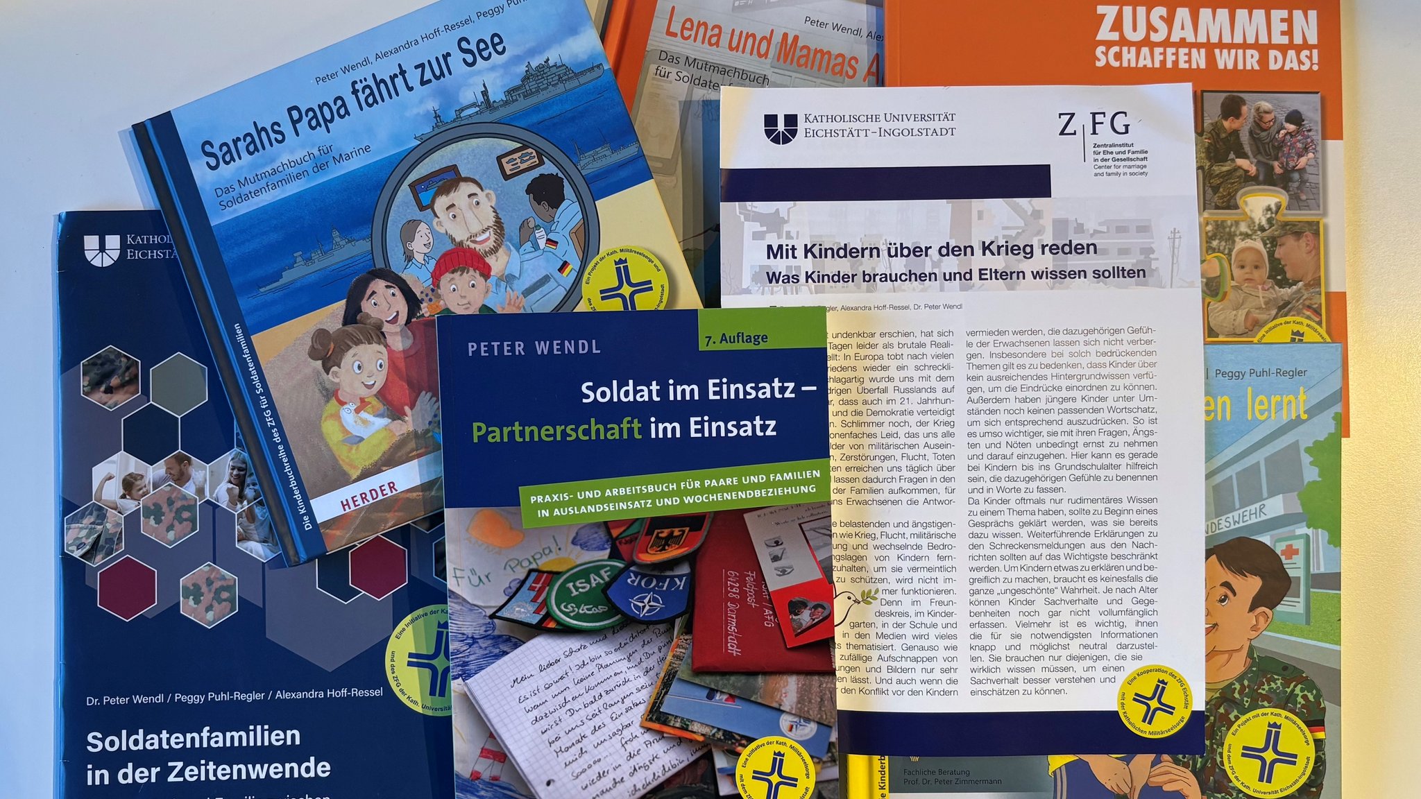 Publikationen von Peter Wendl und seinem Team. Der Therapeut und Theologe Peter Wendl ahnt, was die dauerhafte Stationierung in Litauen für Angehörige von Soldaten bedeutet. Er hat Ratgeber und Kinderbücher für Soldatenfamilien geschrieben. 