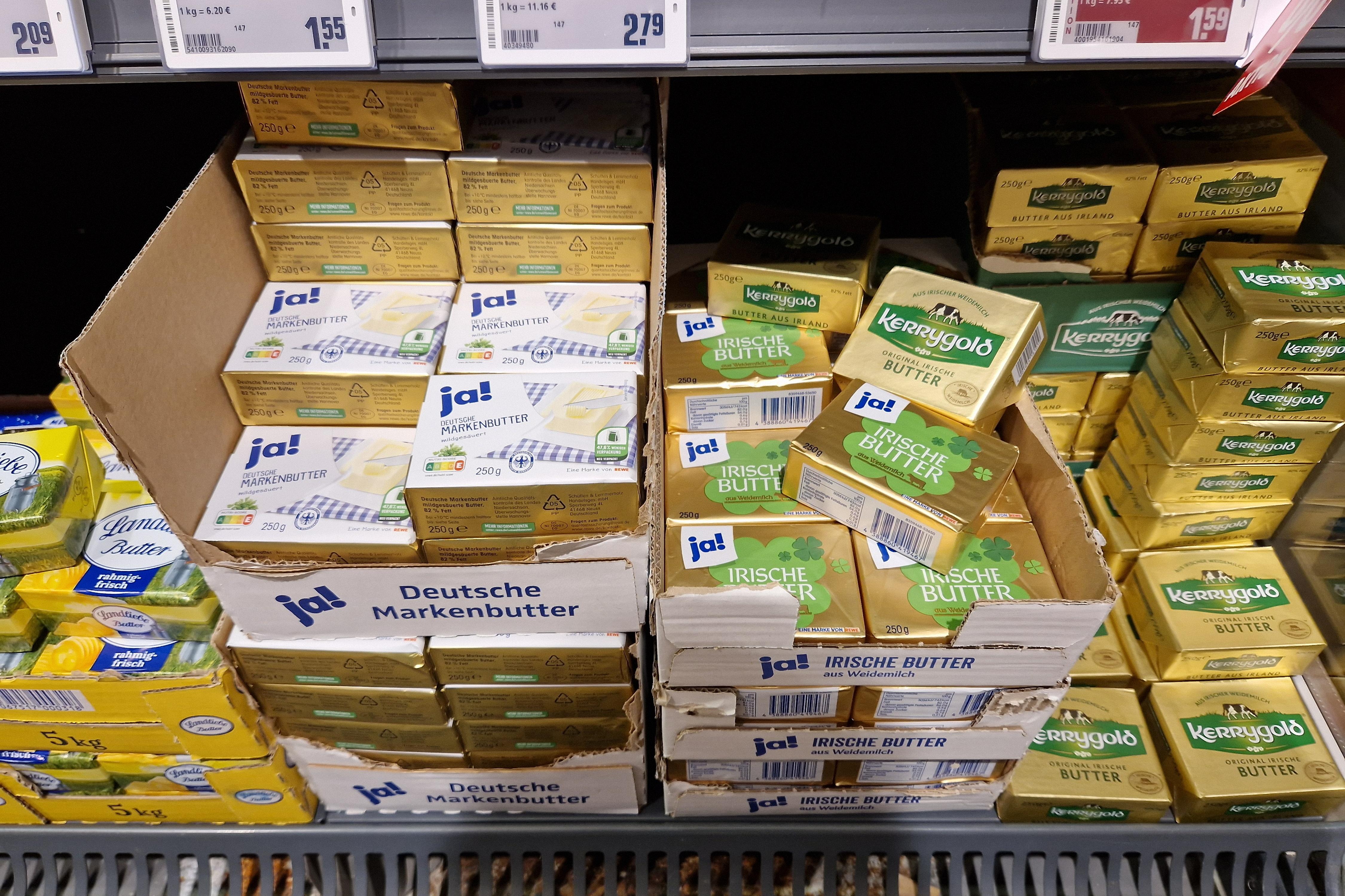 Endlich wieder billiger: Der Preis für Butter sank im vergangenen Jahr um fast 18 Prozent.
