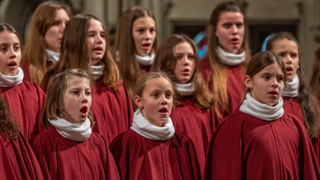 Gelungene Premiere - zum ersten Mal haben die jungen Sängerinnen einen Gottesdienst im Regensburger Dom St. Peter mitgestaltet. | Bild: picture alliance/dpa | Armin Weigel Gelungene Premiere - zum ersten Mal haben die jungen Sängerinnen einen Gottesdienst im Regensburger Dom St. Peter mitgestaltet.