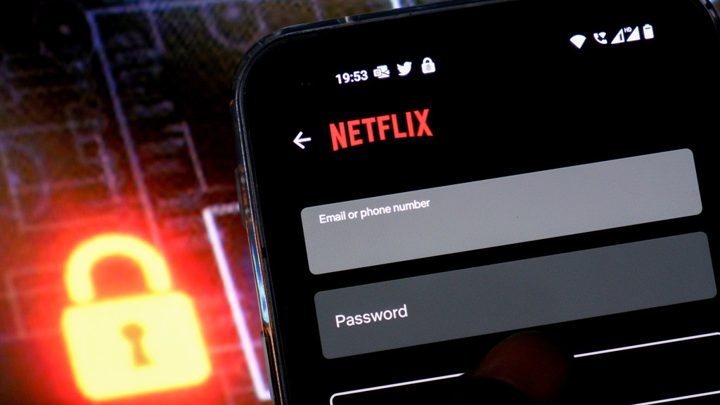 Netflix-Seite auf Smarthpone zeigt Passworteingabe