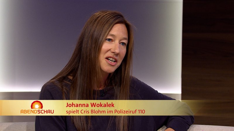 Johanna Wokalek zu Gast in der Abenschau