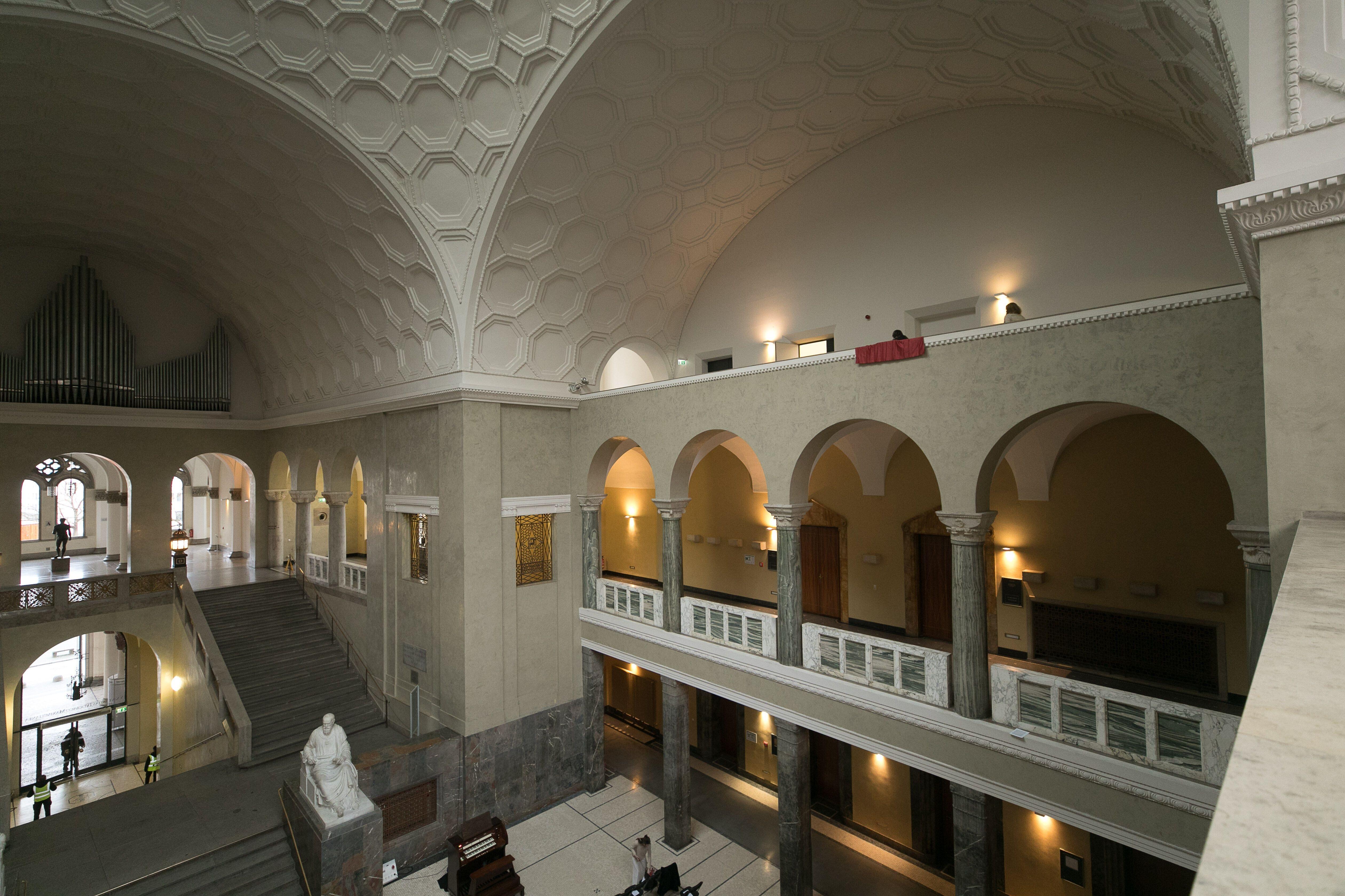 Der Lichthof der Ludwig-Maximilians Universität: Hier verteilte die Widerstandskämpferin Sophie Scholl Flugblätter.