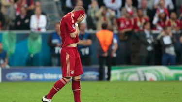 Bastian Schweinsteiger nach seinem verschossenen Elfmeter im Finale gegen den FC Chelsea