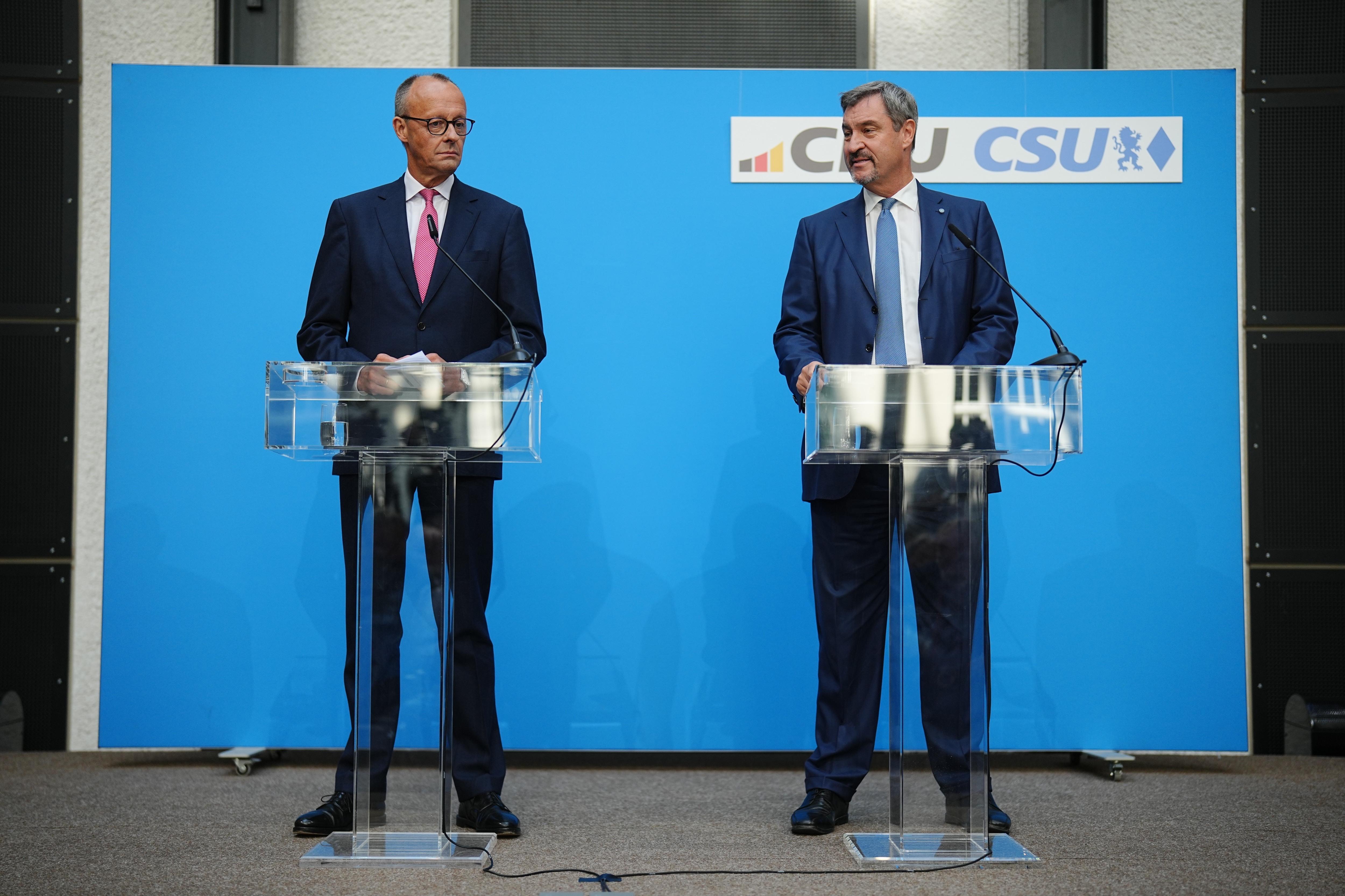 Friedrich Merz und Markus Söder in Berlin
