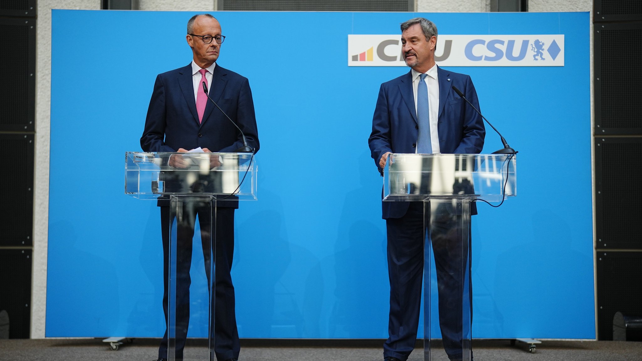 Friedrich Merz und Markus Söder in Berlin