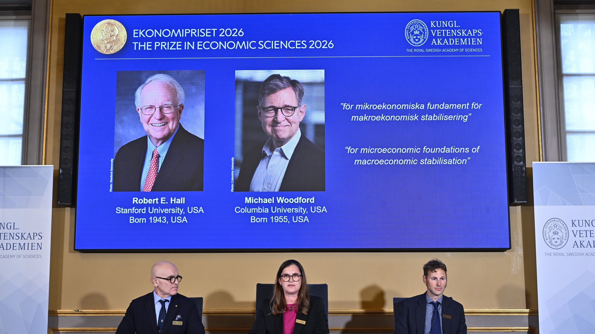 Der Wirtschaftsnobelpreis geht in diesem Jahr an die US-Ökonomen Michael Woodford und Robert E. Hall.