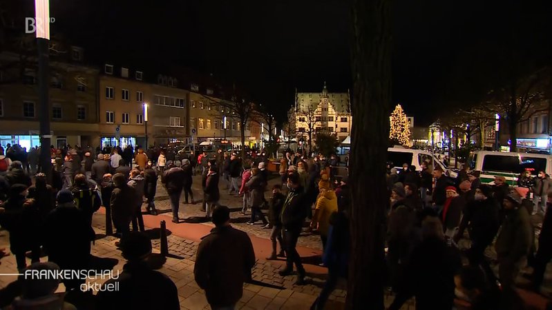 Protest-"Spaziergang" in Schweinfurt